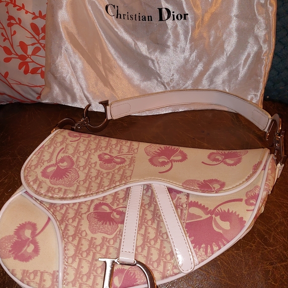 Dior Pink and Cream Women's Bag - Picture 1 of 5